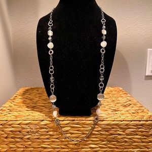 White House Black Market silver toned necklace